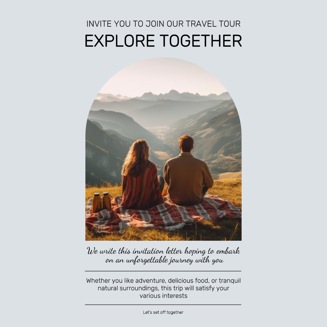 개인 공유 여행 이벤트 테마 초대장