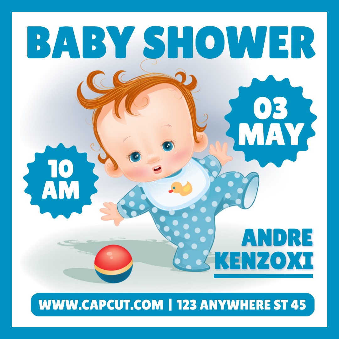 Baby Shower Invitación Digital Pollito - Pippit, image size:1080x1080