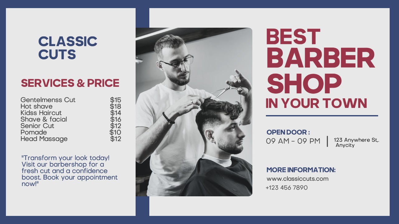Barbearia Introdução & Lista de Preços