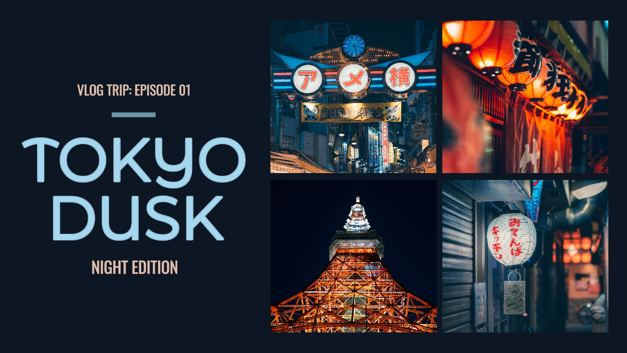 YouTube Thumbnail Vlog - Japan Tokyo Night Edition