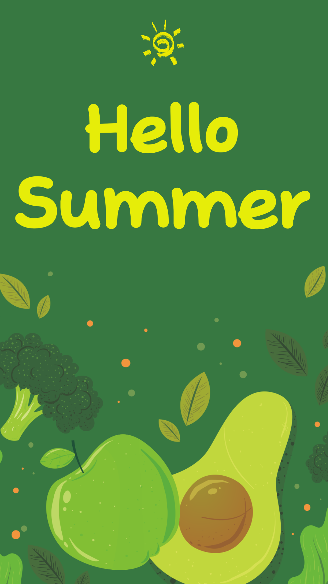 Tapete kreatives Poster Obst