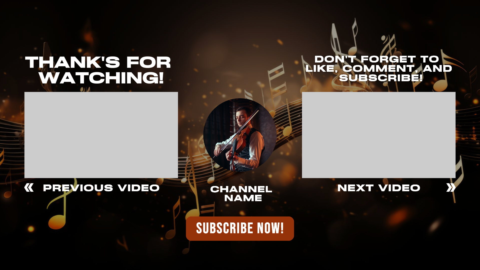 Écran final YouTube non marketing