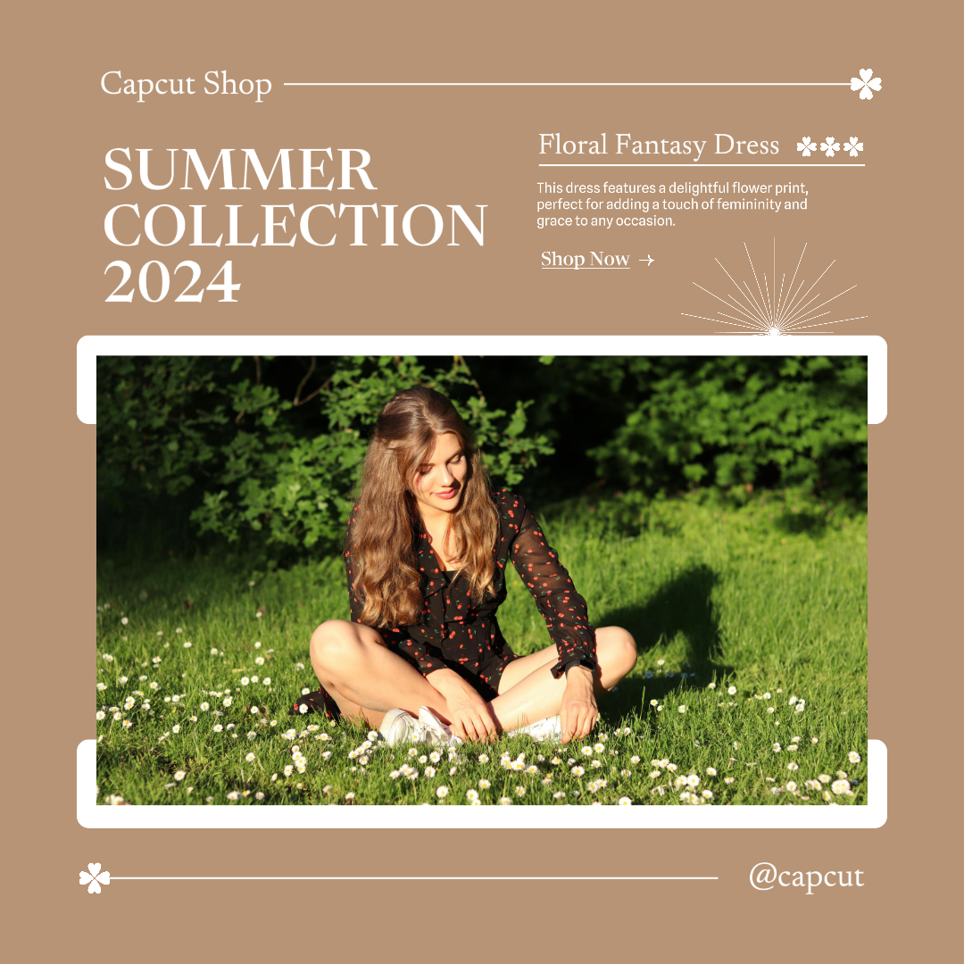  Clothing and shoes marketing poster instagram Post Flower Dress