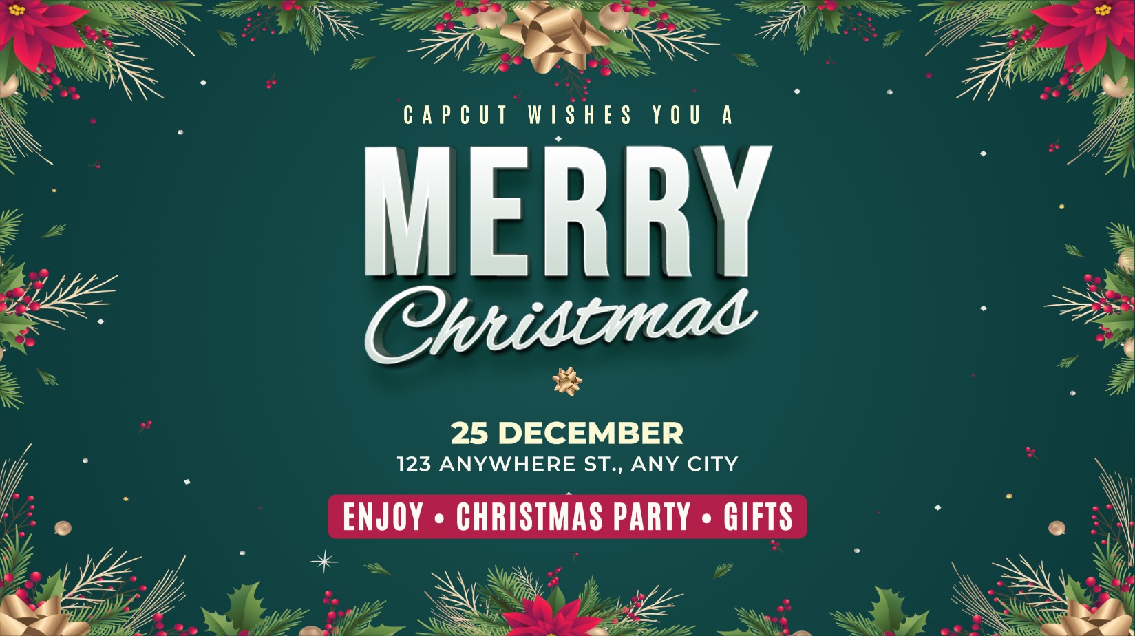 Feliz Navidad Evento Invitación Foto De Portada De FB