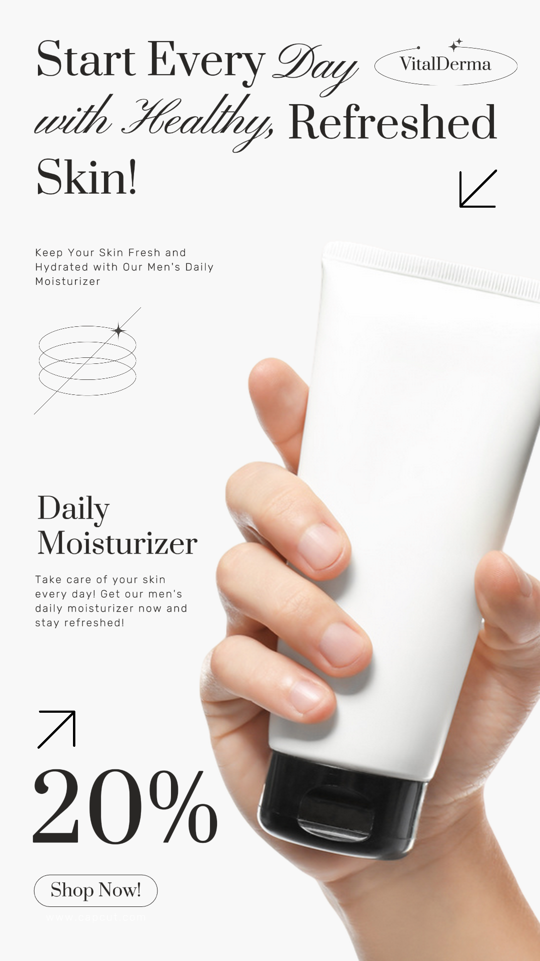 Beauty and Care Marketing Poster Men SKincare Sale Instagram Story Minimalist