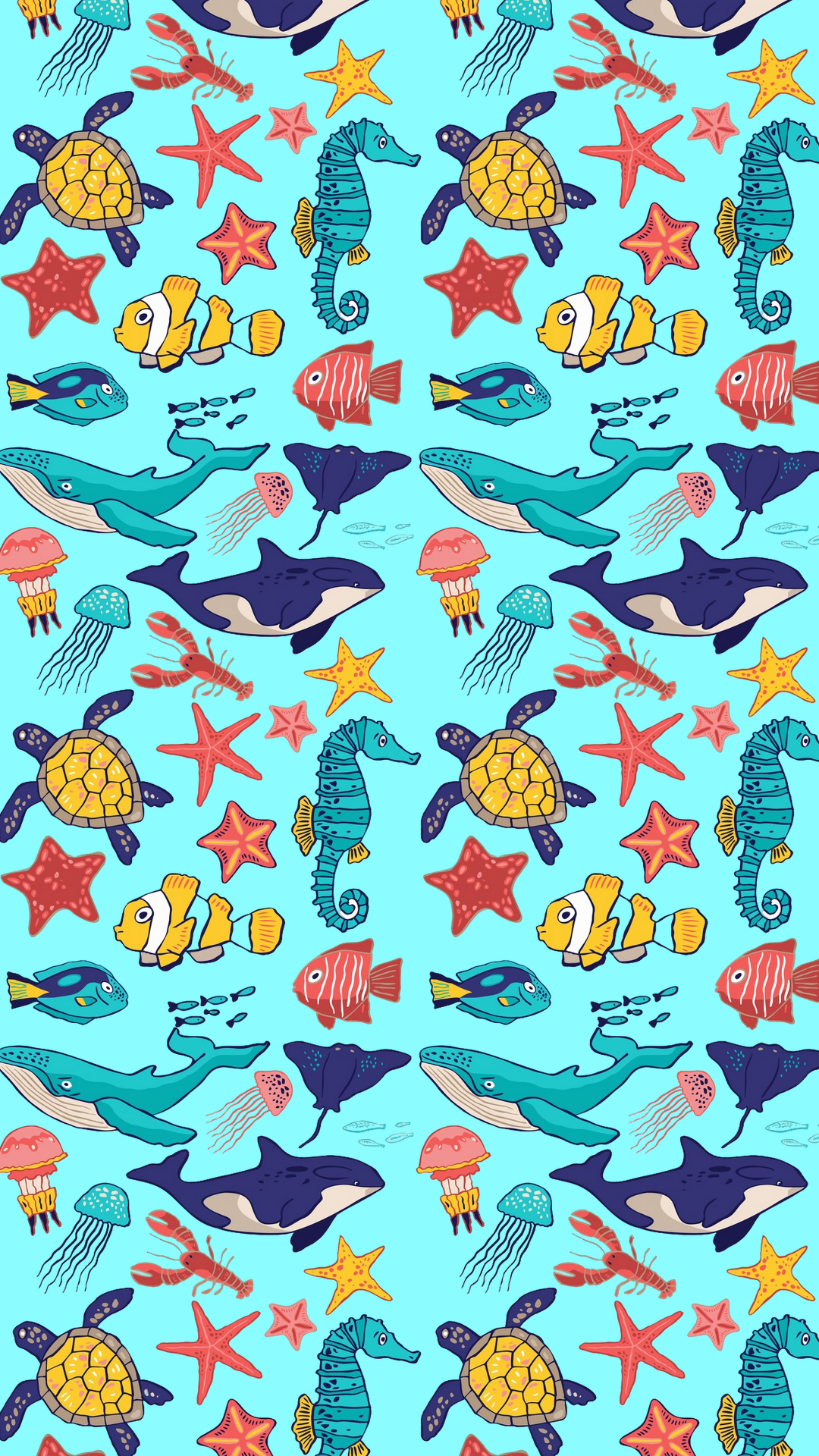 Pôster de Marketing de Papel de Parede Geral Animais Aquáticos História do Instagram