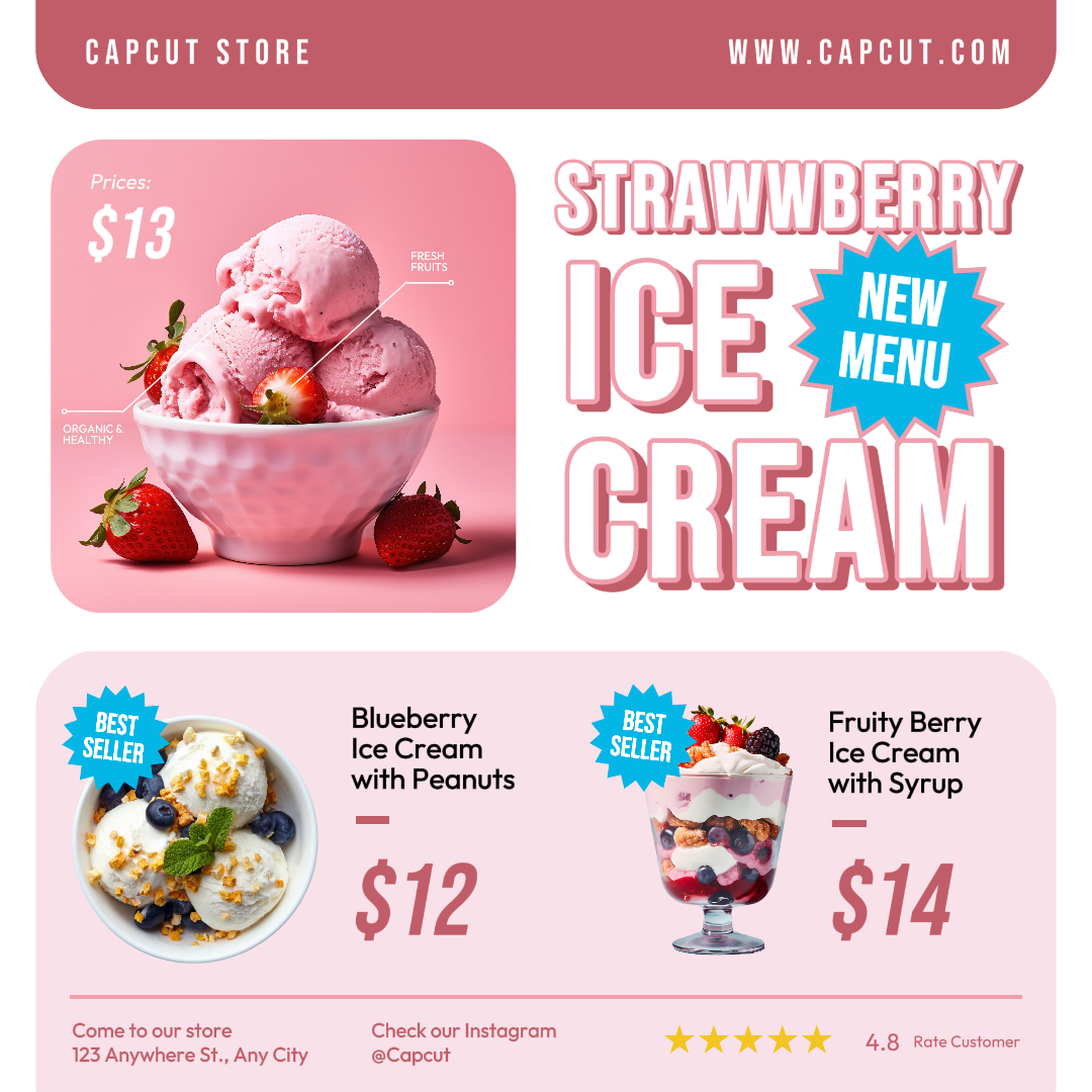 Publication Instagram de Ice Cream Strawberry