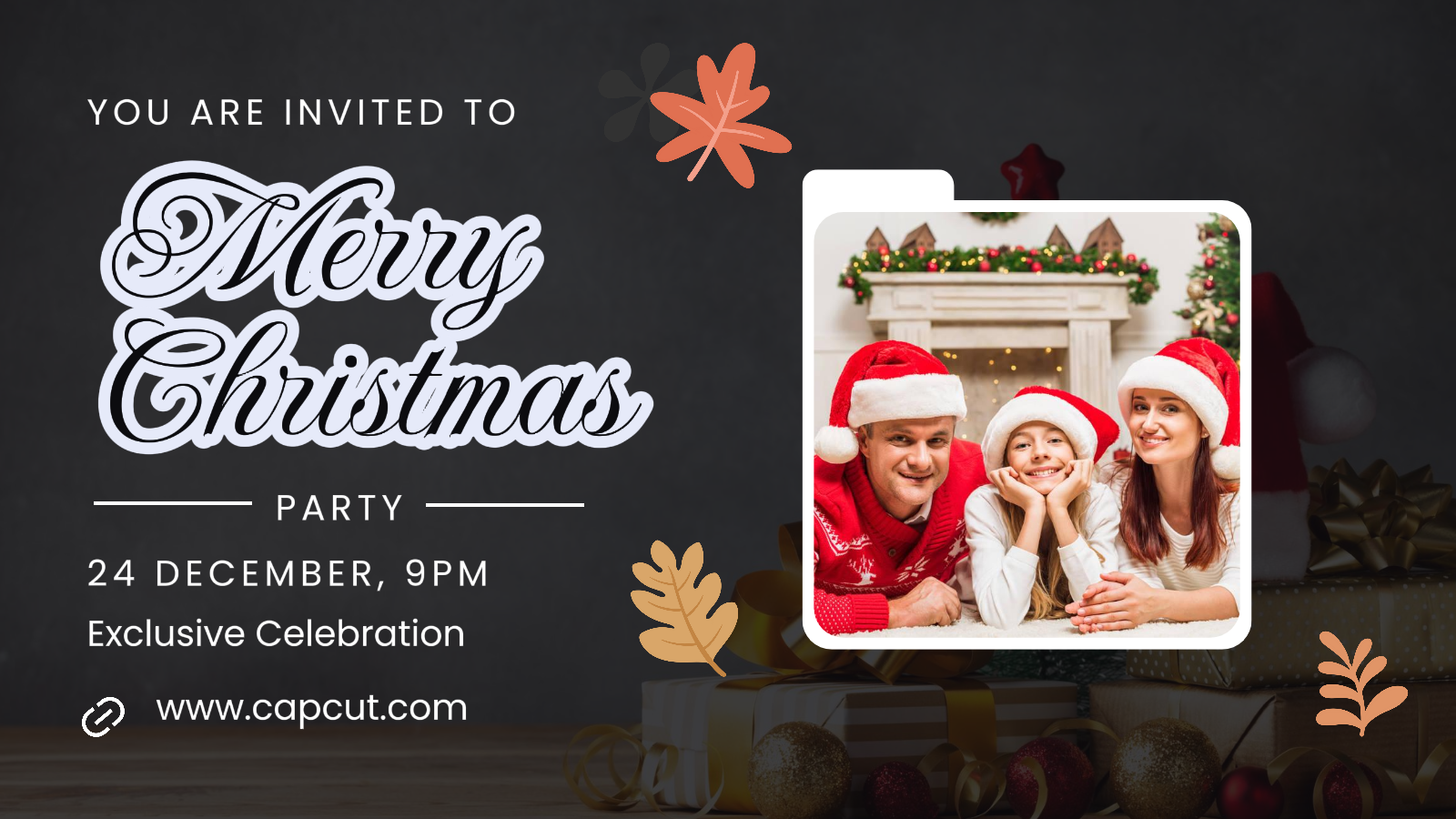 Message Twitter d'invitation de Noël