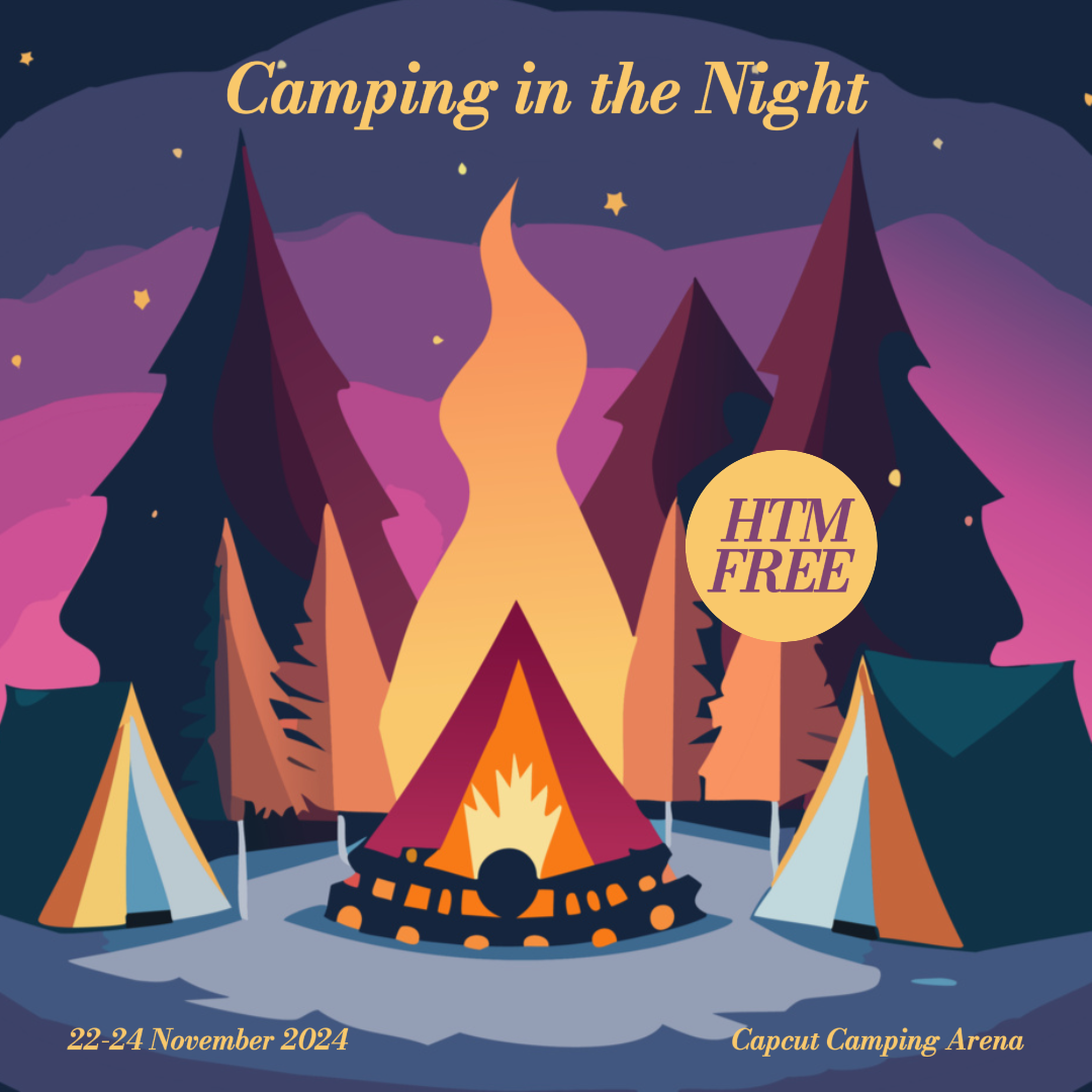 Travel Camping Instagram Post Purple Orange