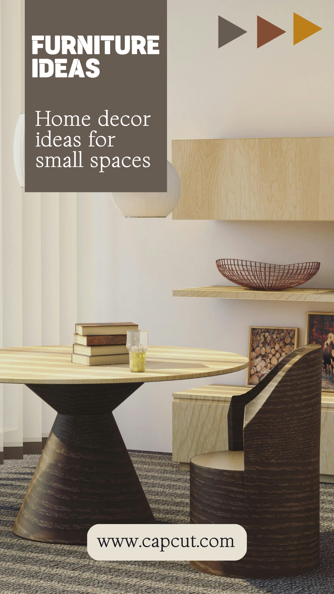 Acessórios para casa e móveis Idéias de móveis modernos Brown para Instagram Story