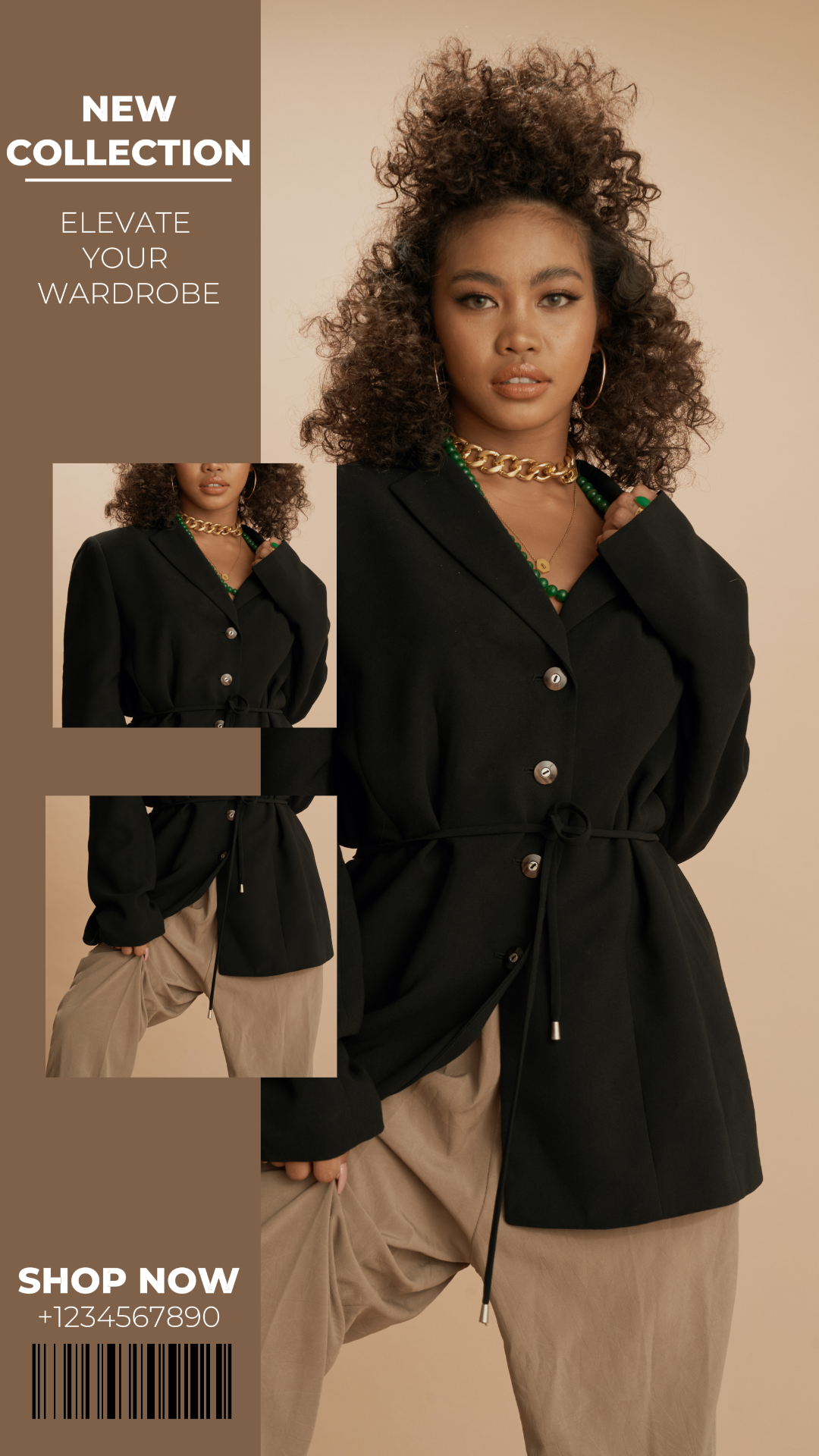 Clothing and shoes marketing poster instagram ads