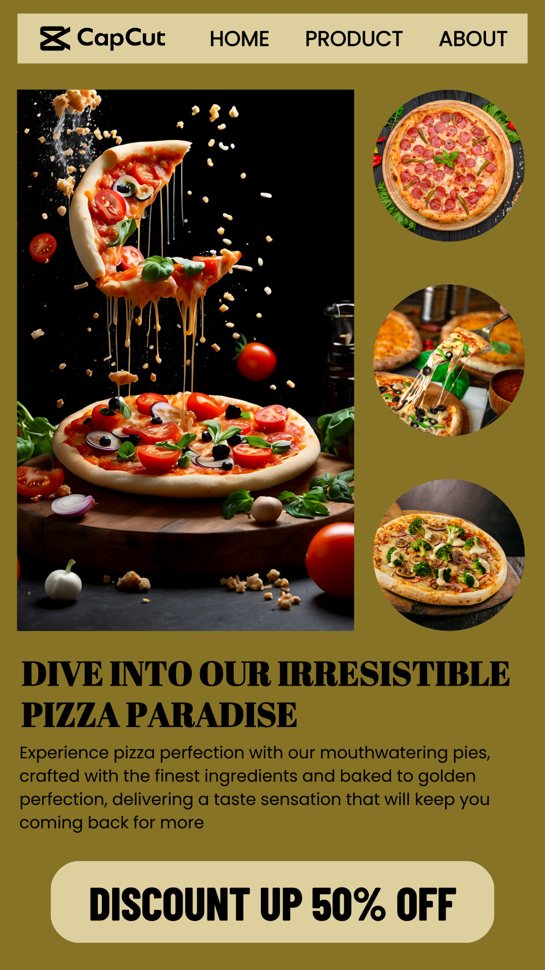 Food and Beverage - Marketing Poster Pizza Paradise Instagram Story