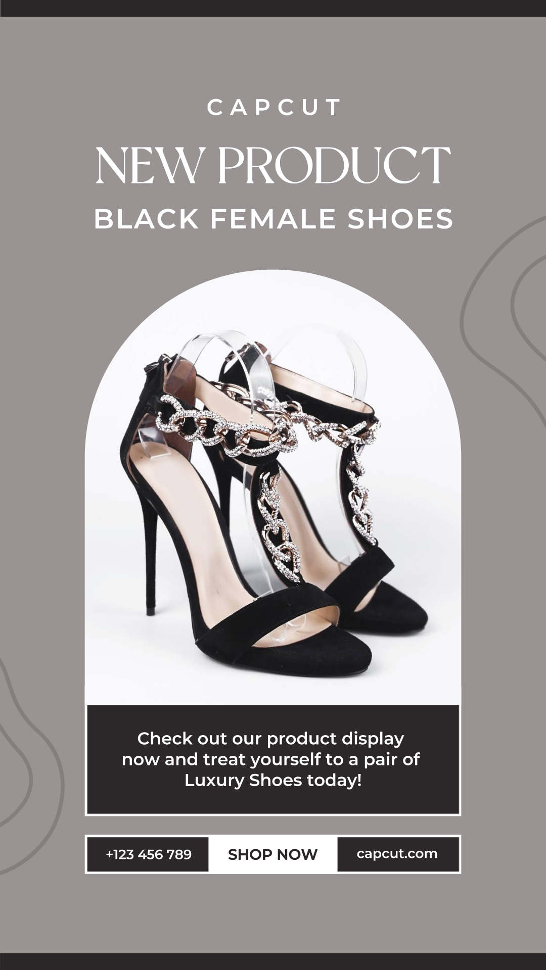 Exibição do produto de sapatos de luxo Tiktok Post