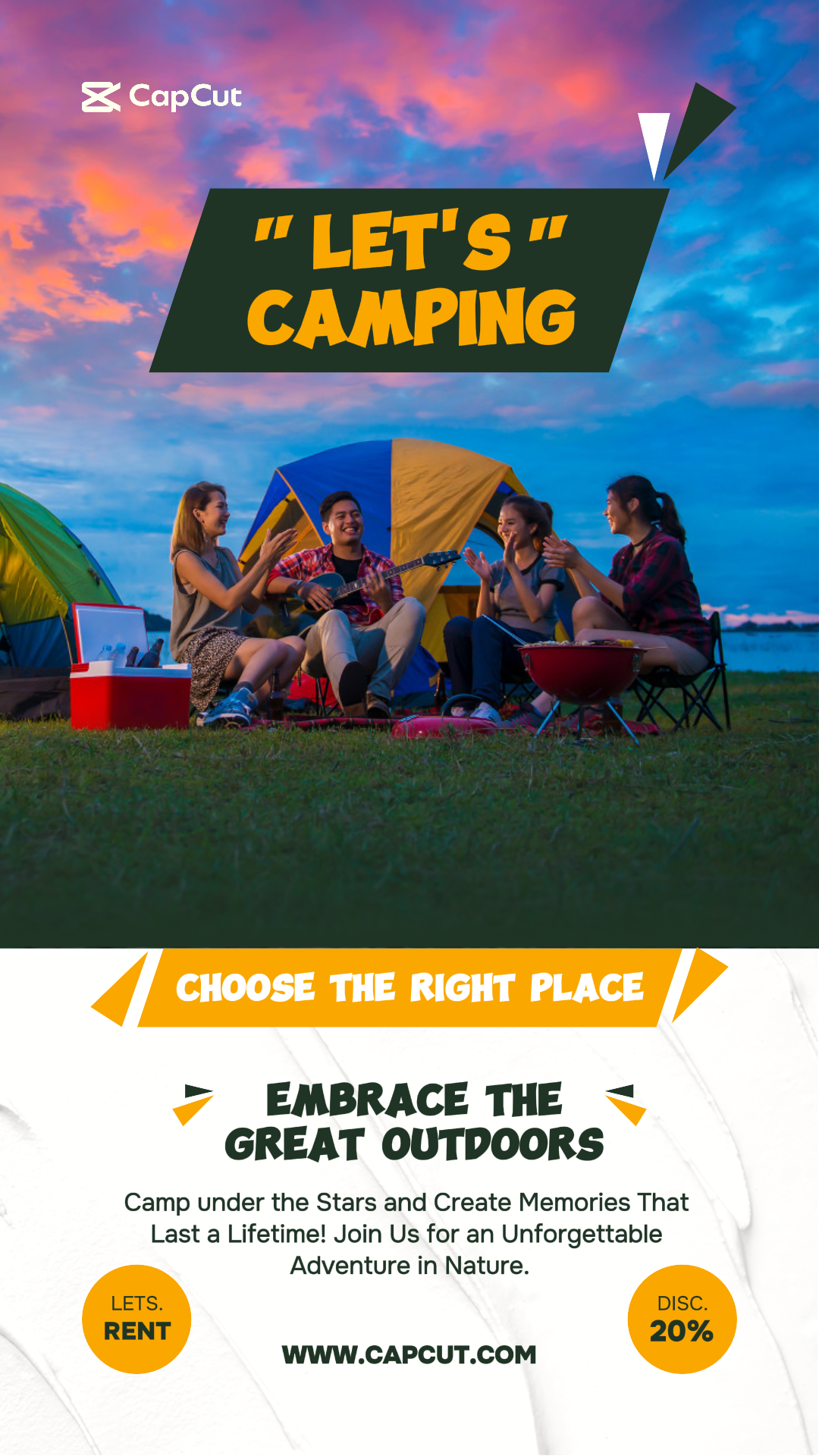 Travel Outdoor Camping Rent Instagram Story