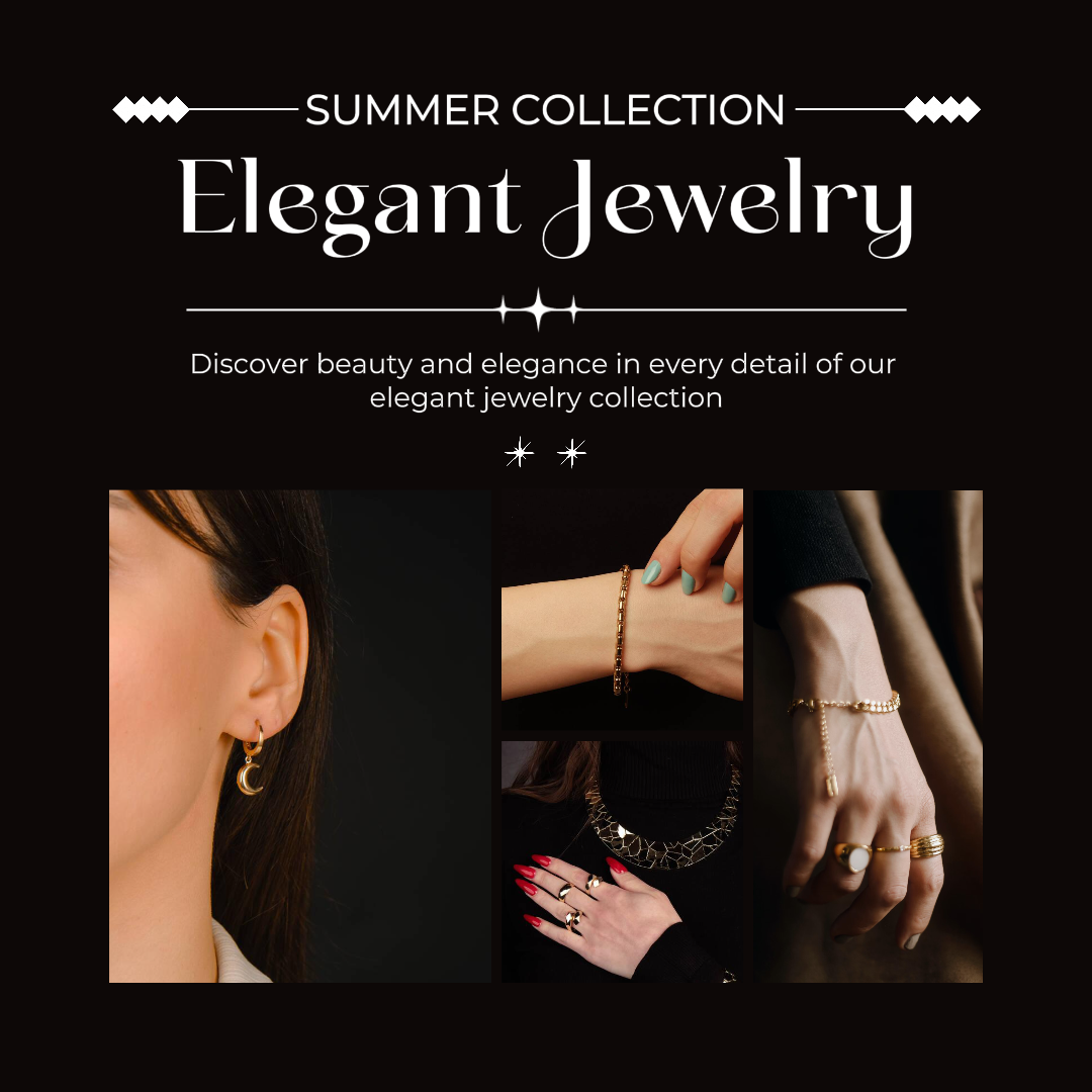 E-commerce Fashion Elegant Jewelry Product Display Minimalist