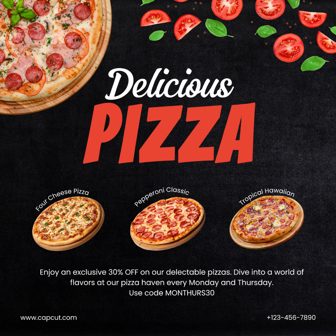 Promoción De Comida Restaurante De Pizza Publicación De Instagram