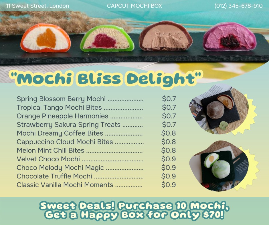 Daftar Harga Menu Mochi Makanan Facebook Post