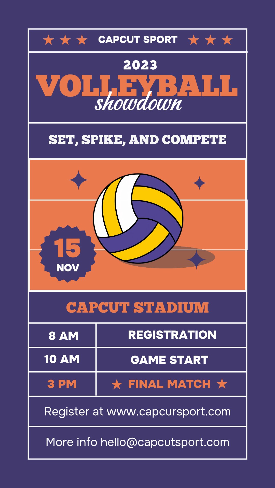 Otro Torneo de Voleibol Deportivo Tiktok Azul Naranja