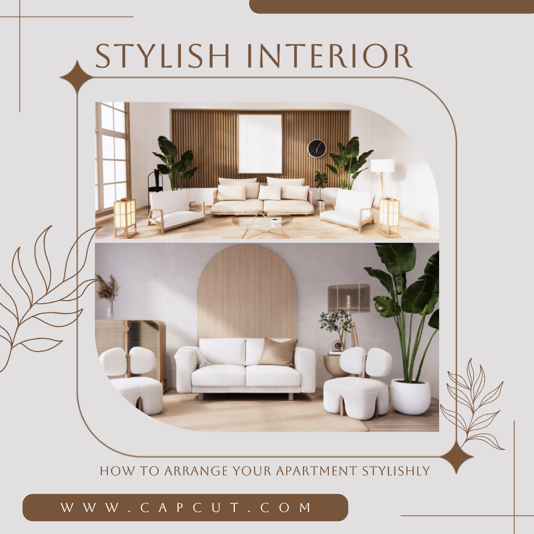 Affiche de marketing de meubles Intérieur élégant - Post Instagram