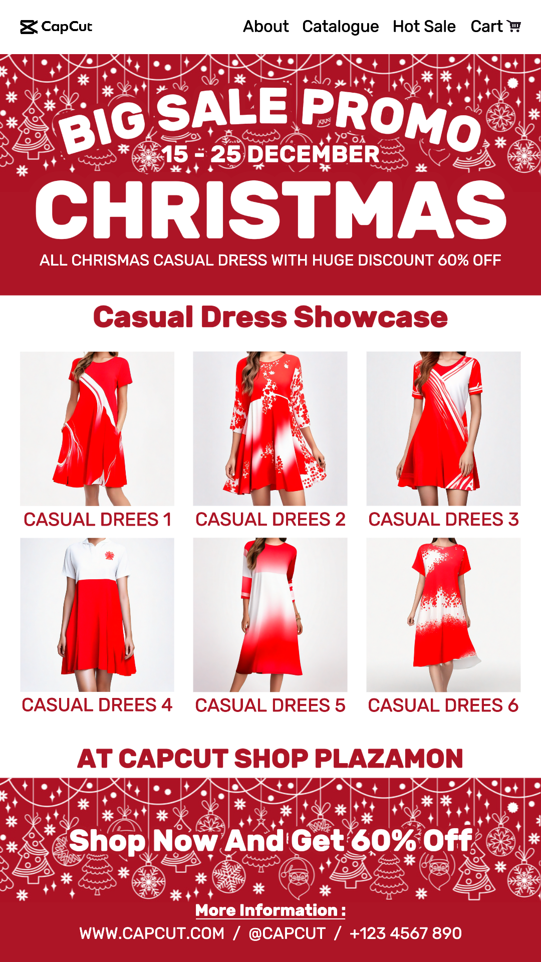 Big Sale Promo Christmas Casual Dress Social Media Story