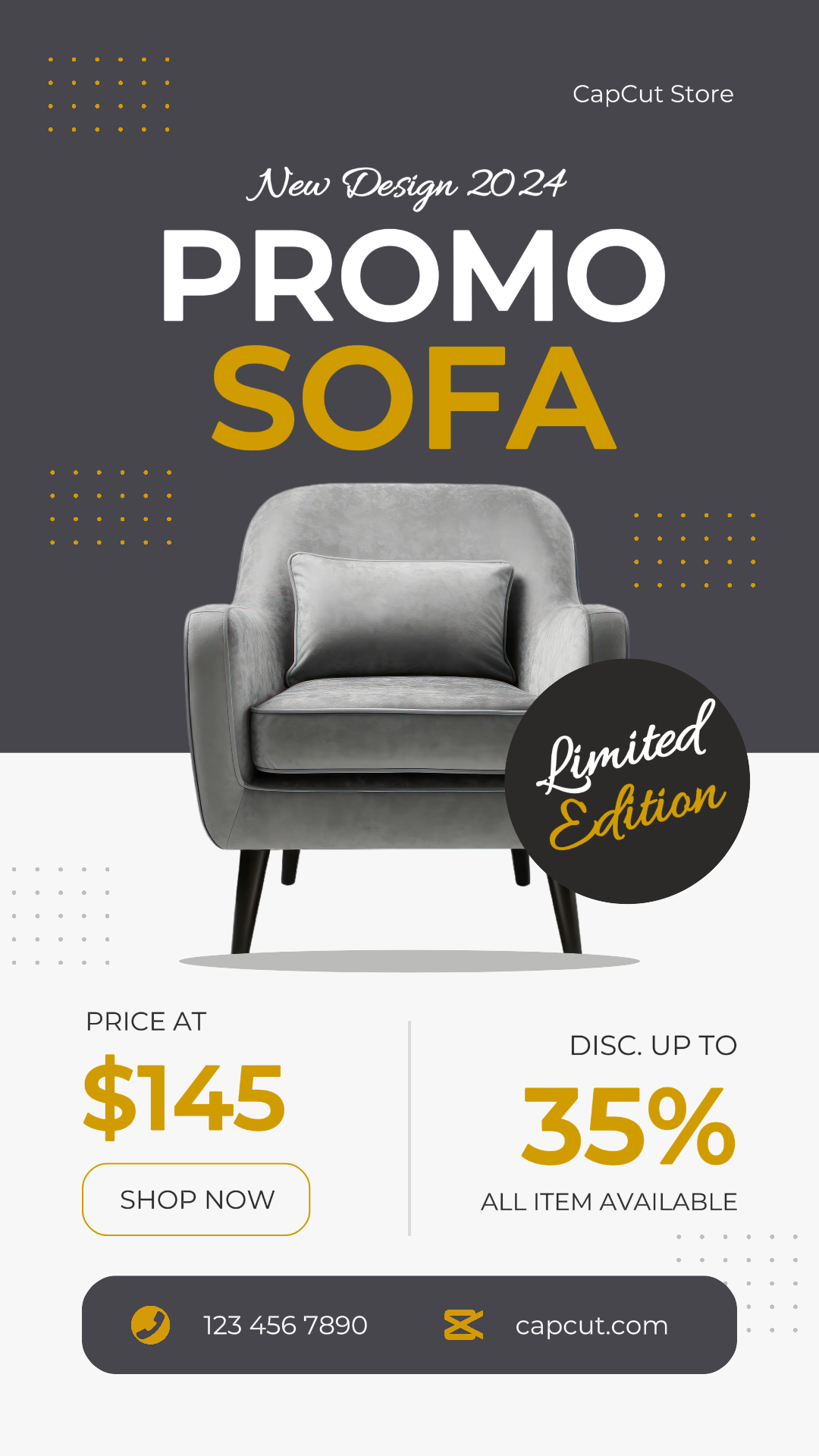 Promo Canapé Édition Limitée Instagram Story