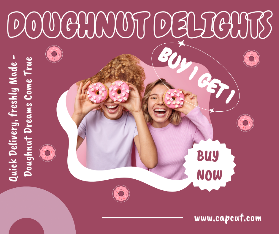 Poster Pemasaran Makanan Dan Minuman Promosi Donat Posting Facebook