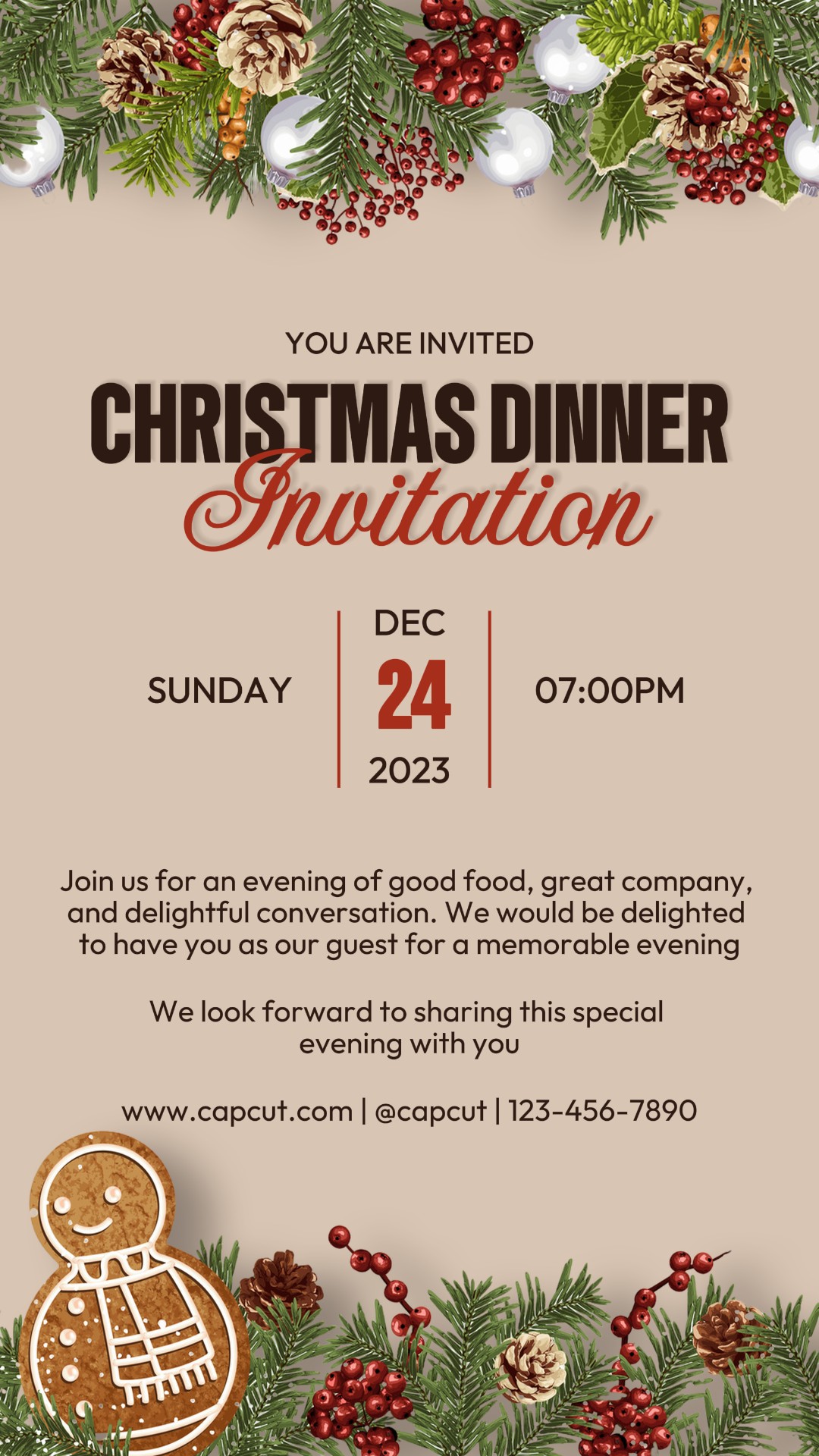 Other Industries Christmas Dinner Invitation