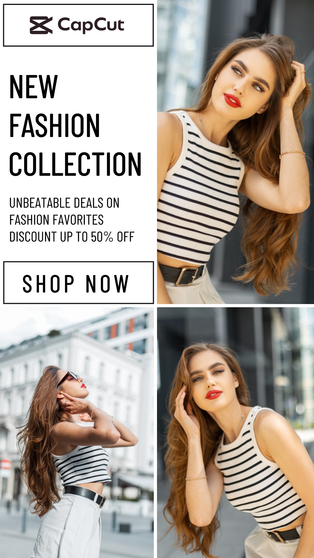 Affiche marketing de collage minimaliste Instagram Vêtements et chaussures