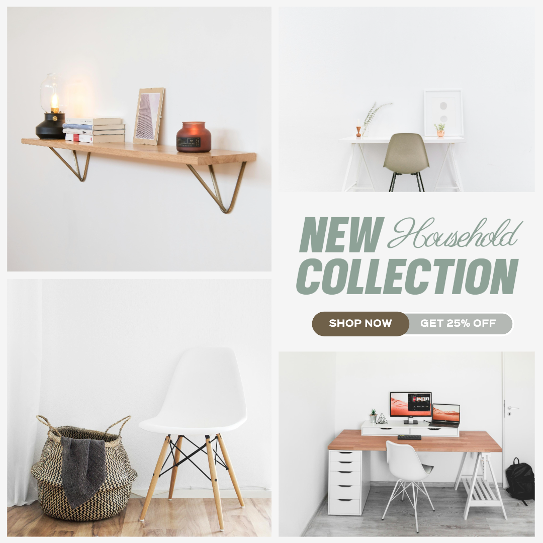 Minimalist Collage Household IG Post WhiteGrey