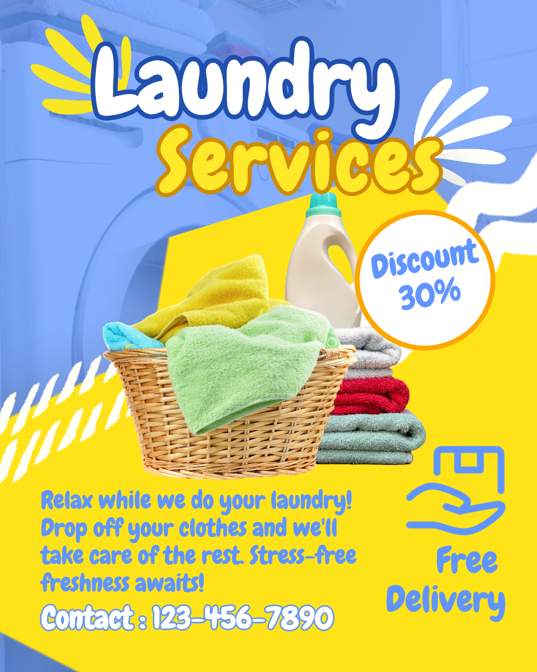 Clean Laundry Instagram Potrait Laundry Promotion