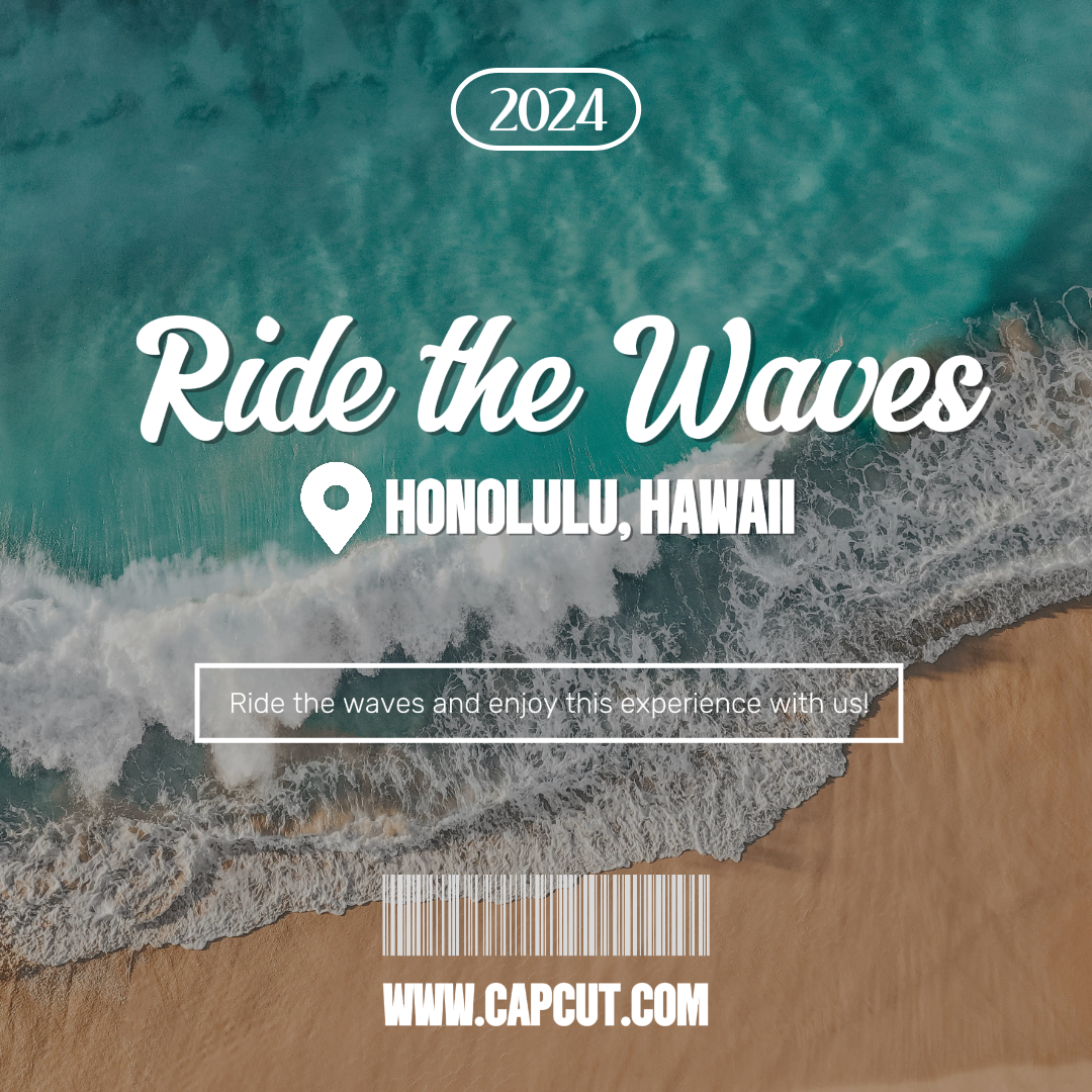 Pôster criativo de viagem Instagram Post Hawaii Branco