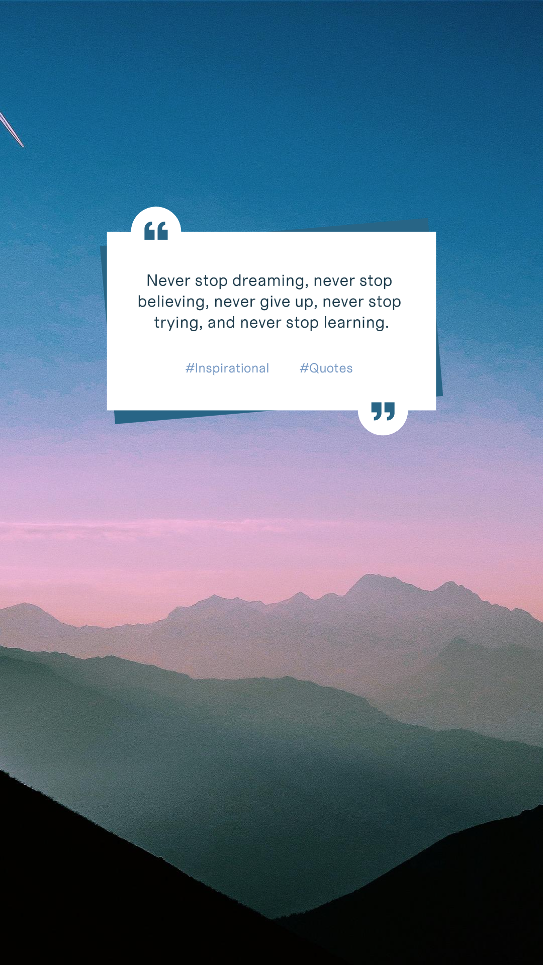 Wallpaper Scenery Never Stop Dreaming