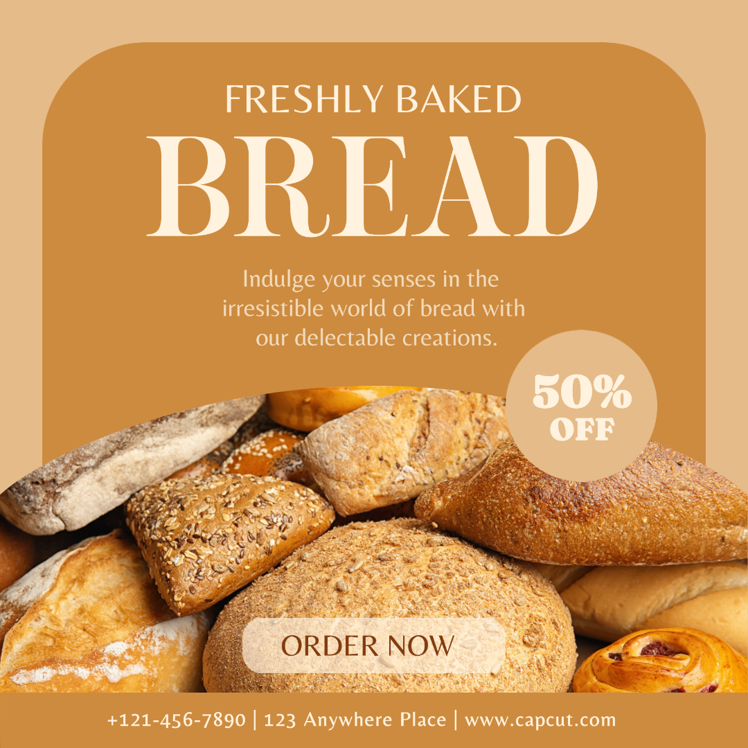 Freshly Baked Bread Instagram Post