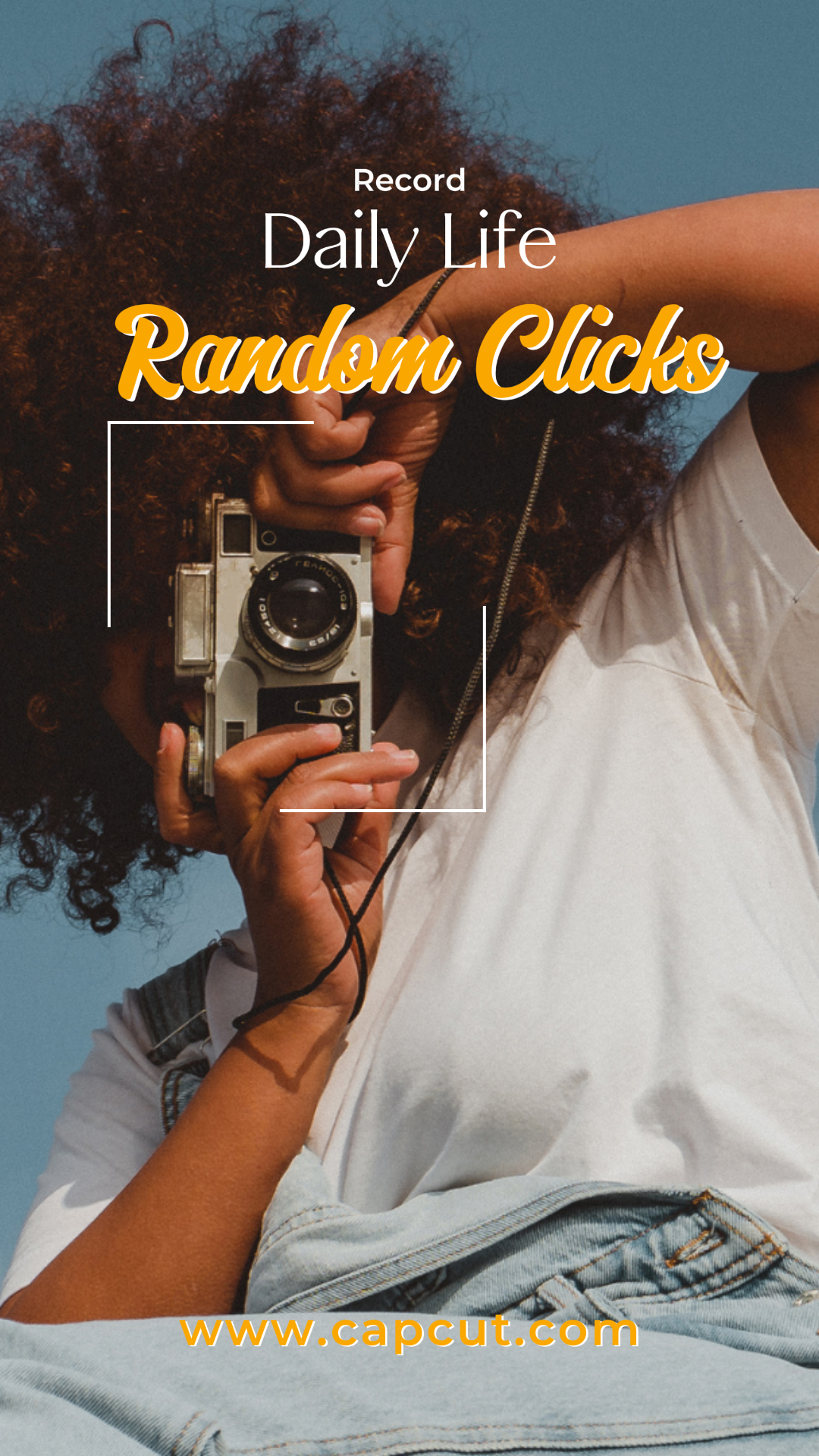 Cartaz criativo em miniatura do TikTok Registro diário de vlog Vida diária Cliques aleatórios amarelo