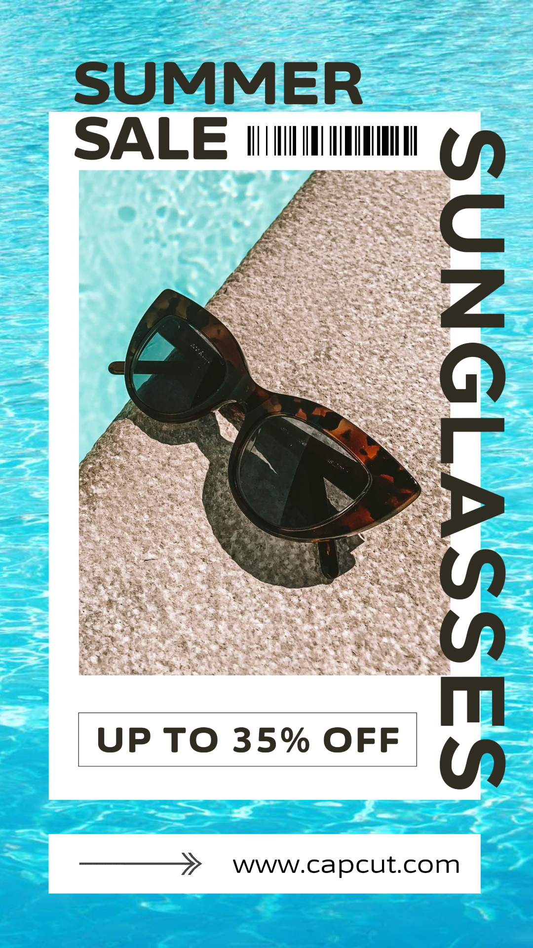 Perhiasan dan aksesoris Poster Pemasaran Kacamata Hitam Promosi Penjualan Kisah Instagram