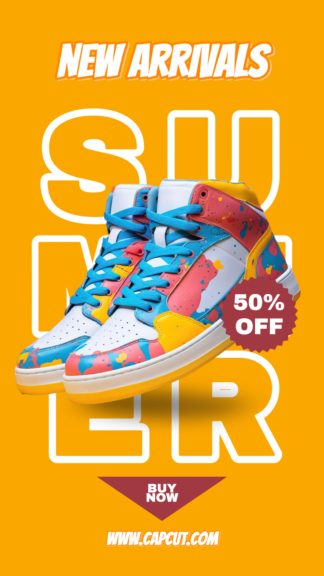 Tone On Tone Style Poster Pemasaran Sepatu Promosi Instagram Story Yellow