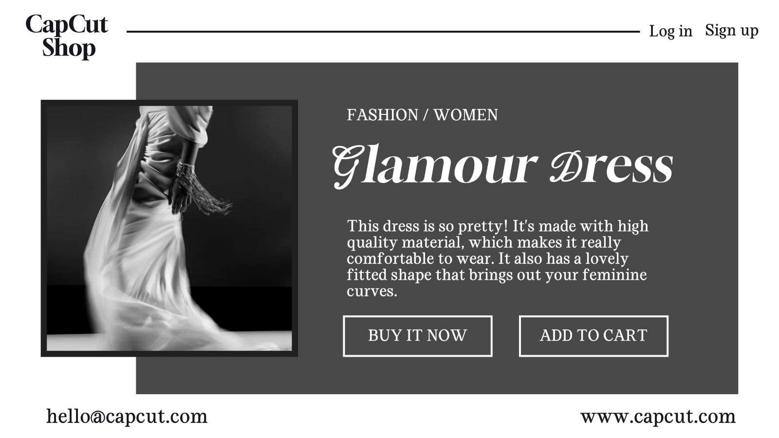 Produto de exibição de vestido de moda Twitter Post 