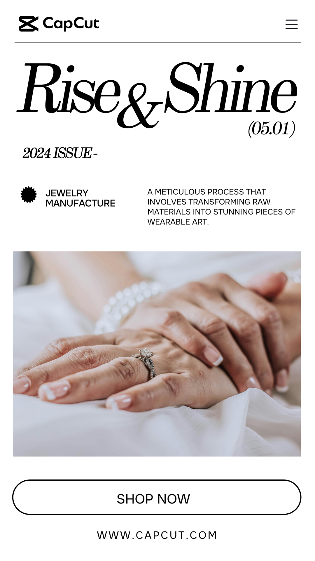 Jewelry Marketing Poster Product Display Instagram Story