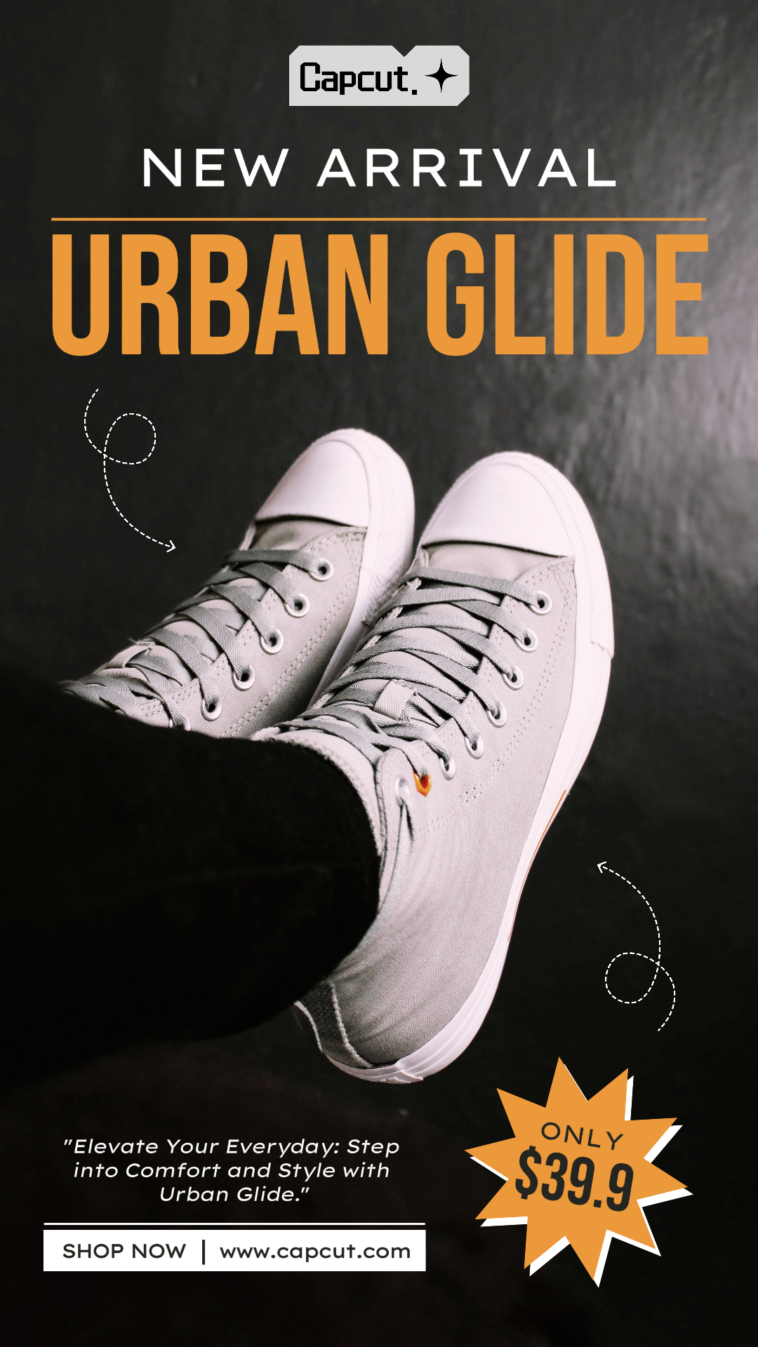 Kleidung und Schuhe Marketing Poster Instagram Story Modern Stylish