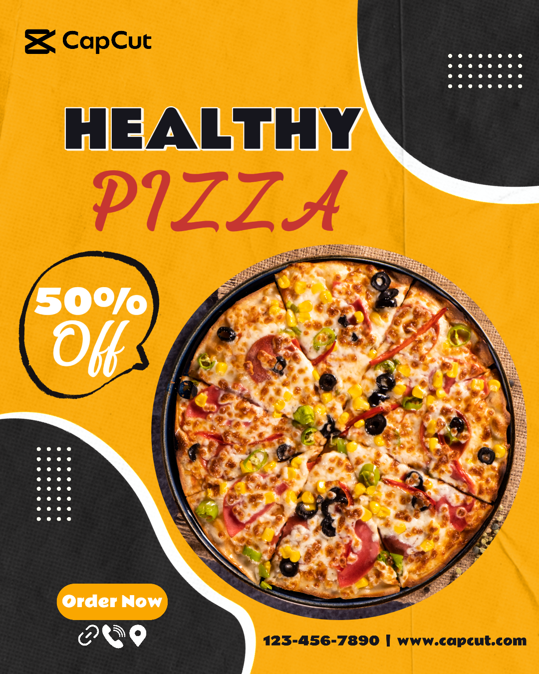 Comida saudável Pizza Instagram Post 11