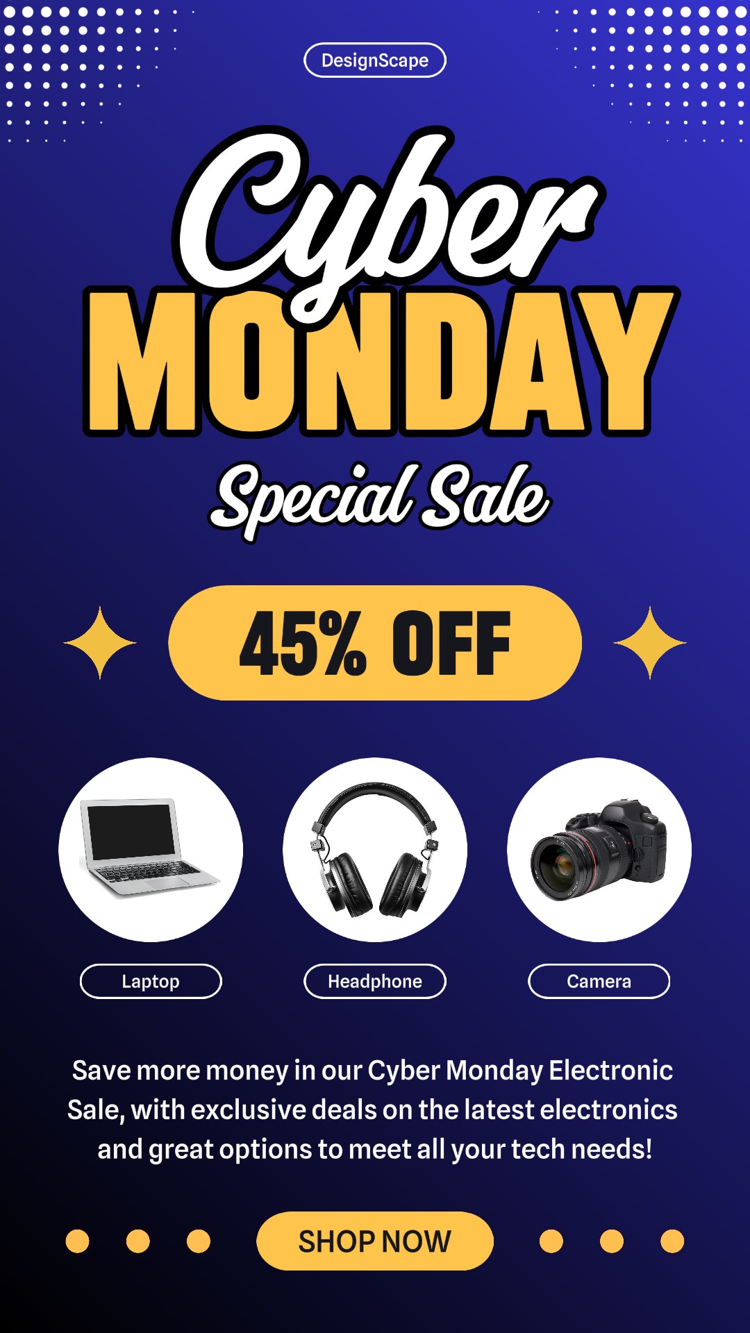 Promotion spéciale Cyber Monday Instagram