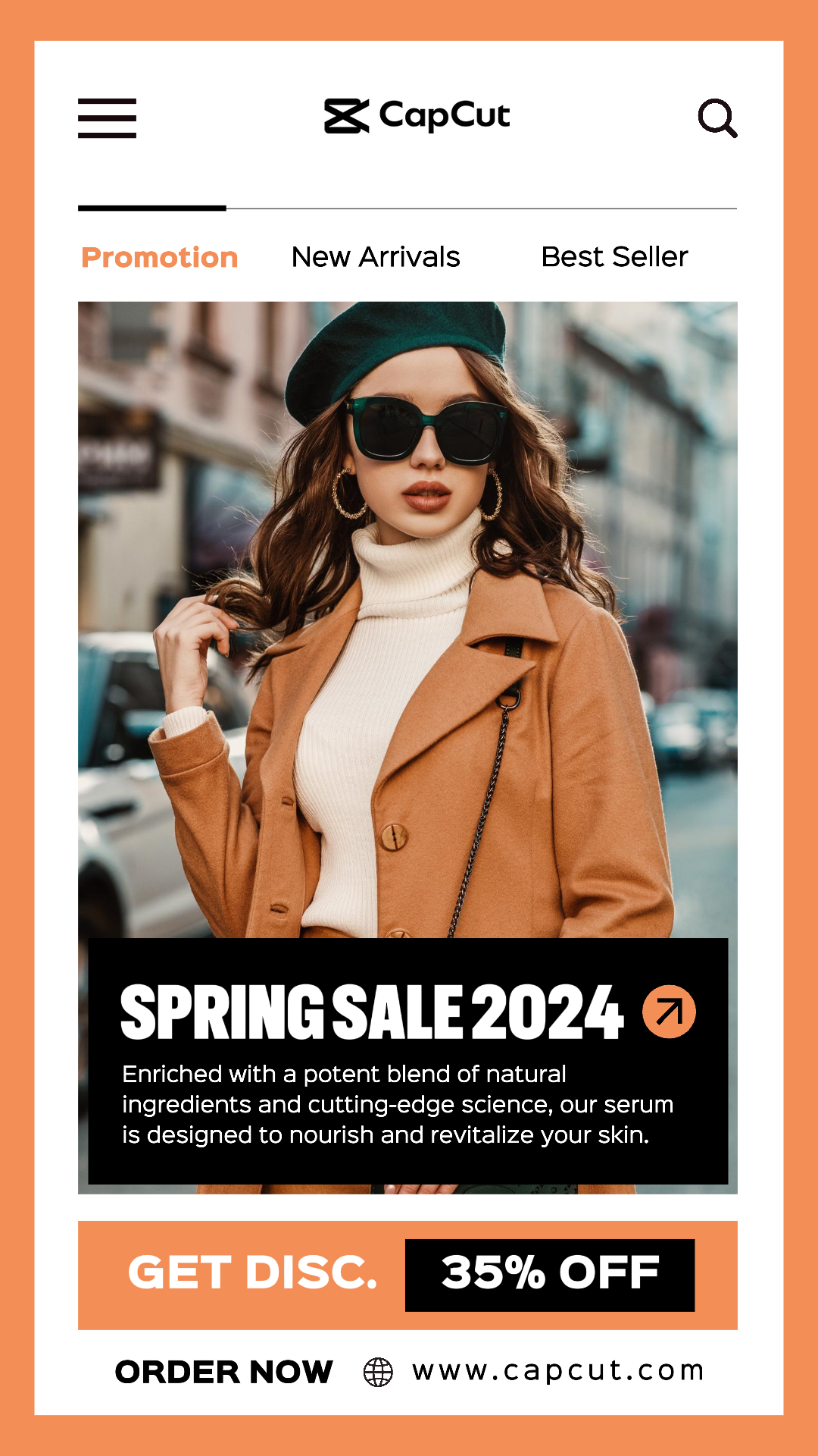 Promotion des soldes de printemps 2024 Instagram Story