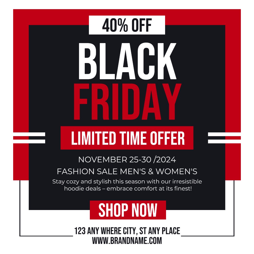 Publicação no Instagram da promoção do cupom da Black Friday