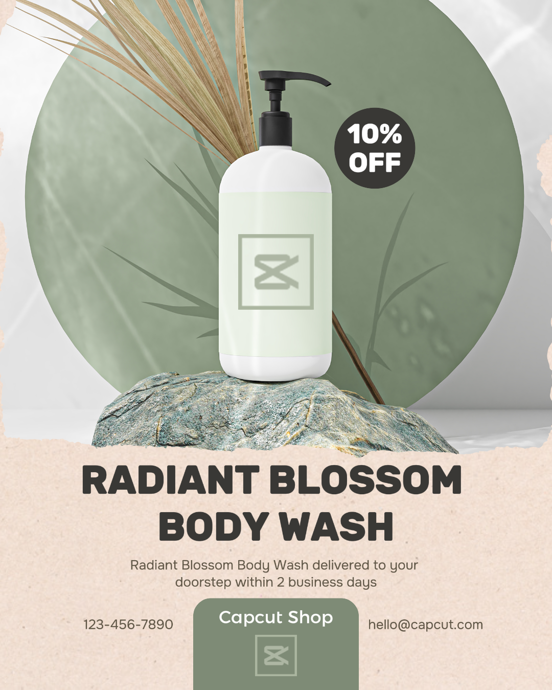 Beauty Care Promoção de sabonete líquido Instagram Retrato Sábio Minimalista