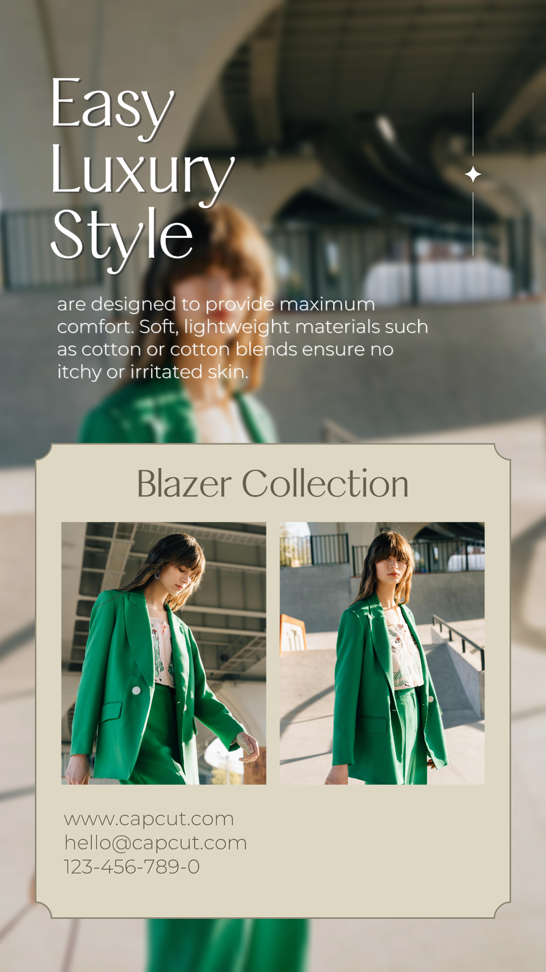 Roupas e sapatos Blazer Instagram Story