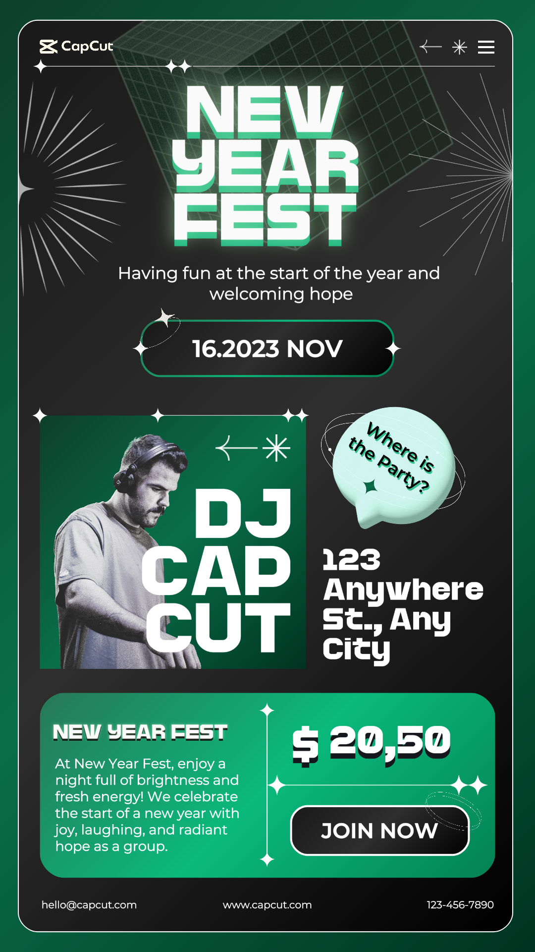 Promotion du festival vert du Nouvel An TikTok