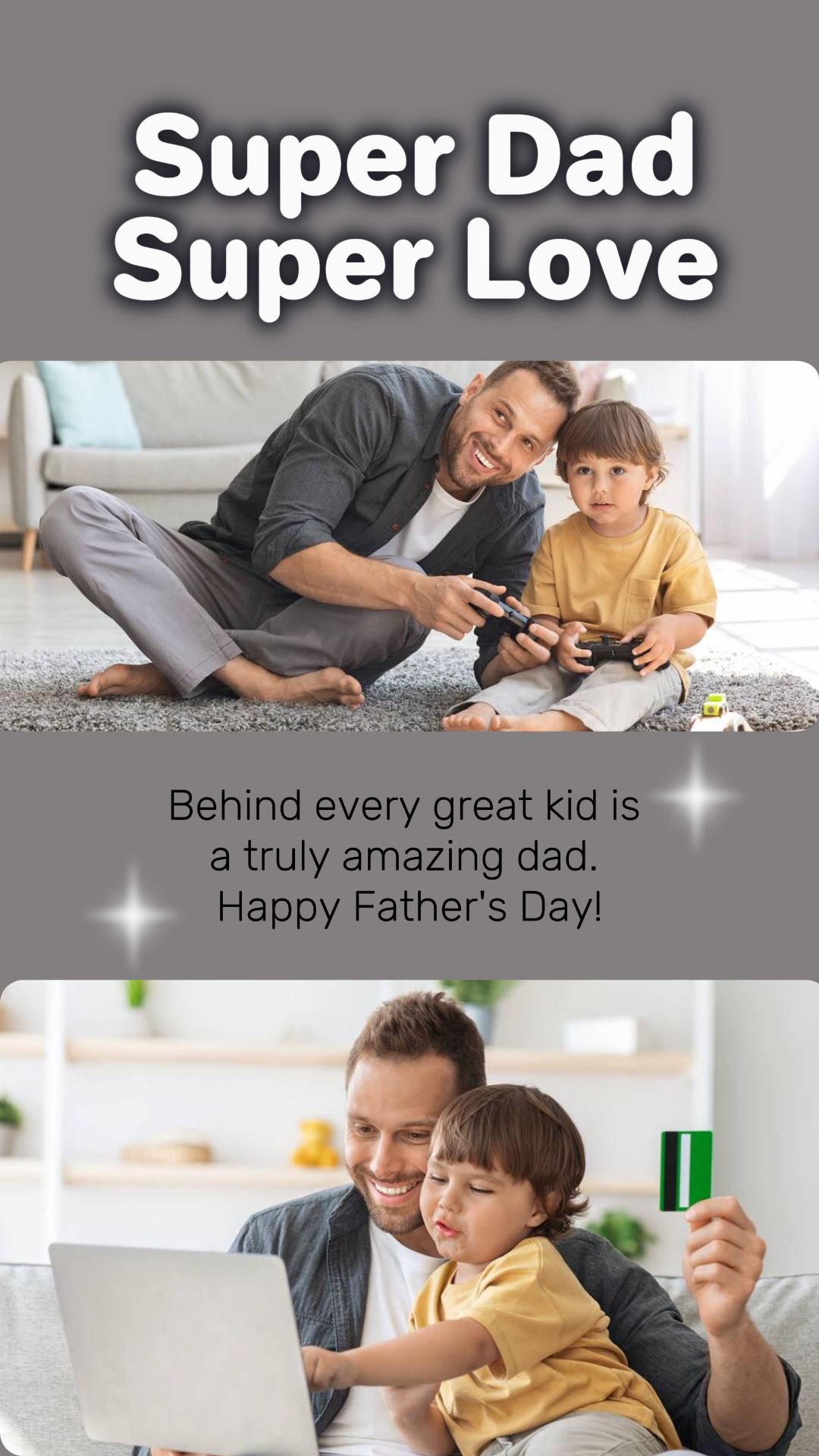 Kreatives Poster zum Vatertag TikTok Super Dad