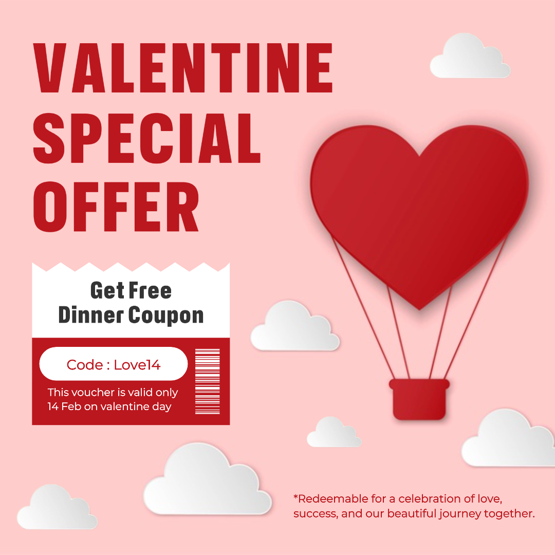 Valentinstag LOVECoupon Instagram Post Rosa