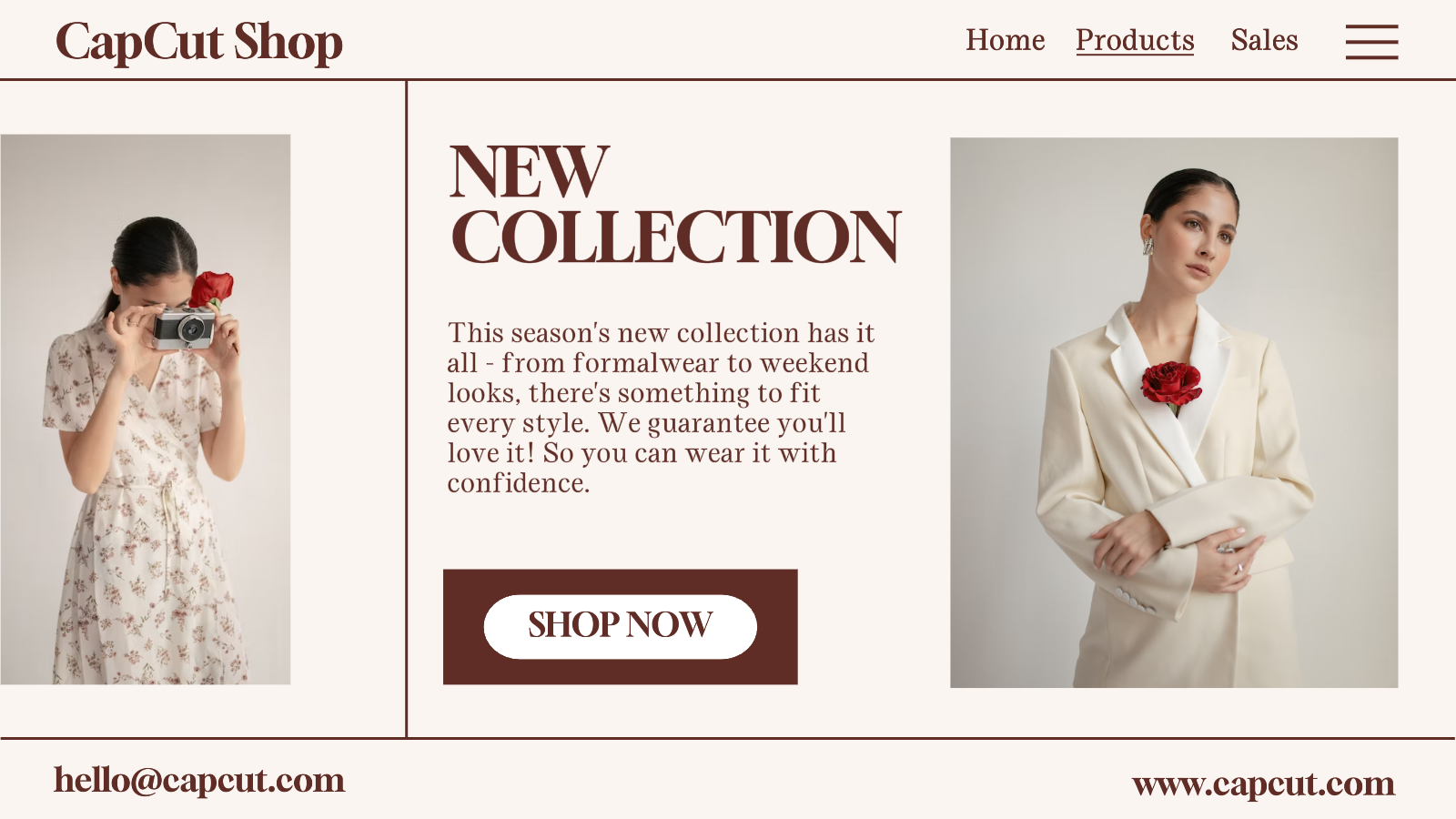 Nova coleção de moda produto Twitter Post