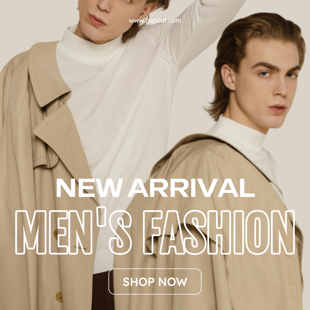 Vêtements et chaussures - Affiche marketing - Publication Instagram - Thème neutre